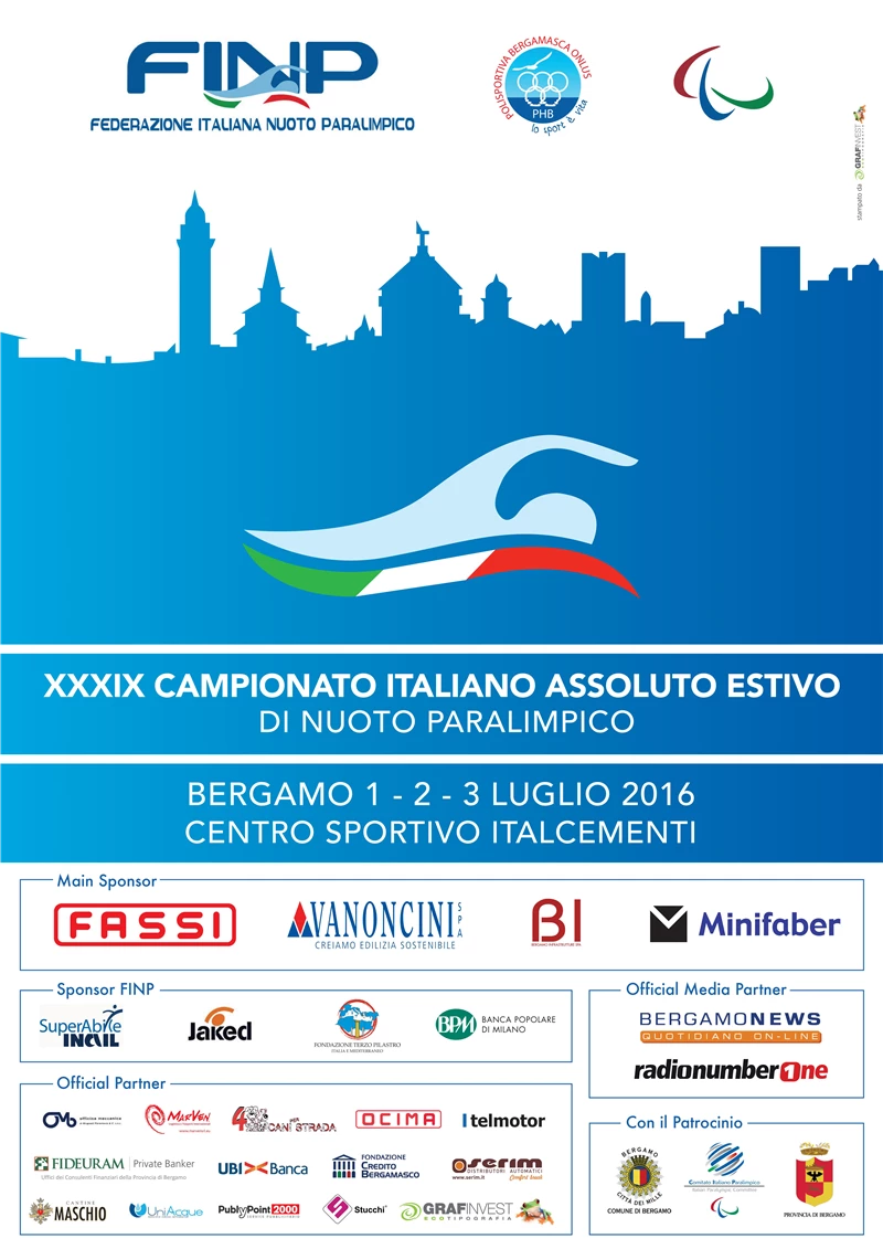 XXXIX Campionato italiano assoluto estivo di nuoto paralimpico